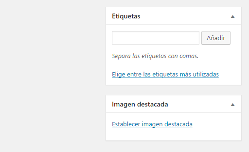 Módulo de imagen destacada en WordPress