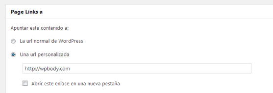 Insertar un enlace externo en título de la entrada en WordPress