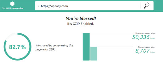 Verificar si está habilitada la compresión GZIP en WordPress