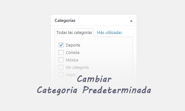 Cambiar categoría predeterminada Sin categoría en WordPress