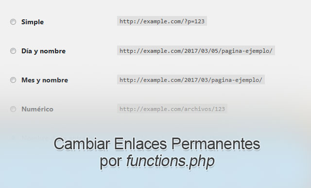Cambiar Enlaces Permanentes de functions.php en WordPress