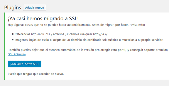 Habilitar protocolo HTTPS y activar certificado ssl con Plugin Really Simple SSL en WordPress