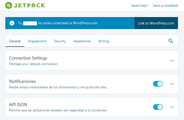 Aplicaciones del plugin Jetpack por categoría
