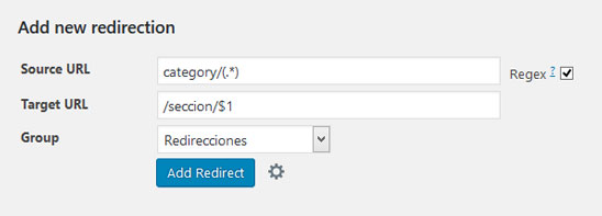 Crear redireccionamiento de categoría de WordPress