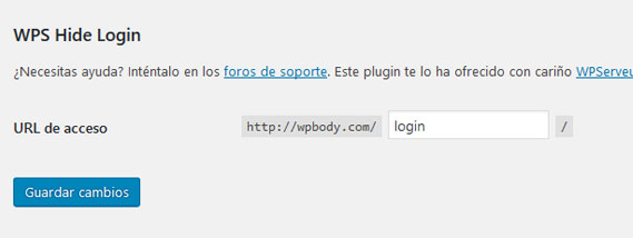Cambiar url de acceso al panel de administración de WordPress con plugin