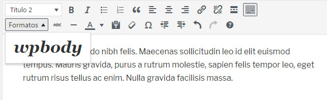 Añadir estilo personalizado al editor de WordPress TinyMCE con plugin
