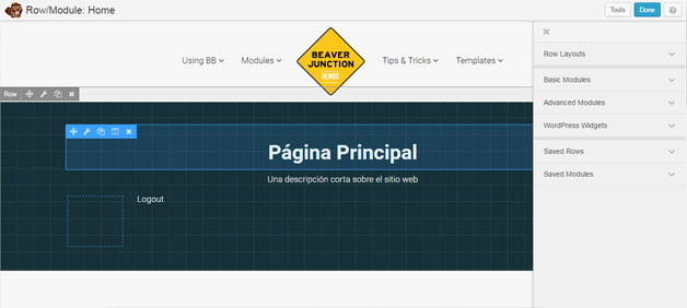 Beaver Builder constructor de página en WordPress