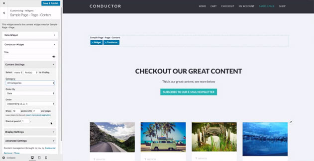 Plugin Conductor constructor de páginas en WordPress