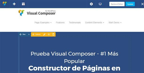 Plugin Visual Composer para construir y diseñar páginas en WordPress