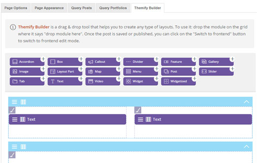Themify Builder constructor de páginas en WordPress