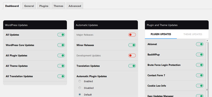 Configurar actualizaciones automáticas de wordpress, plugins y temas con Easy Update Manager