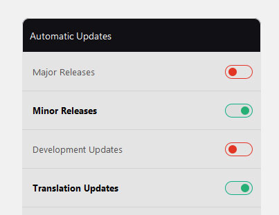 Personalizar actualizaciones automáticas de WordPress y plugins y temas