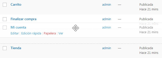 Arrastrar y soltar para ordenar páginas en WordPress con Plugin