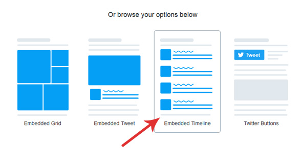 Opción para Incrustar el timeline de Twitter en tu WordPress