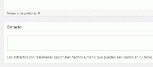 Mostrar campo de extracto en editor de página en WordPress
