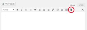 Botón del Plugin Google Doc Embedder en Editor de WordPress