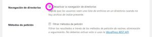 Desactivar y deshabilitar navegación de directorios en WordPress en el plugin iThemes Security